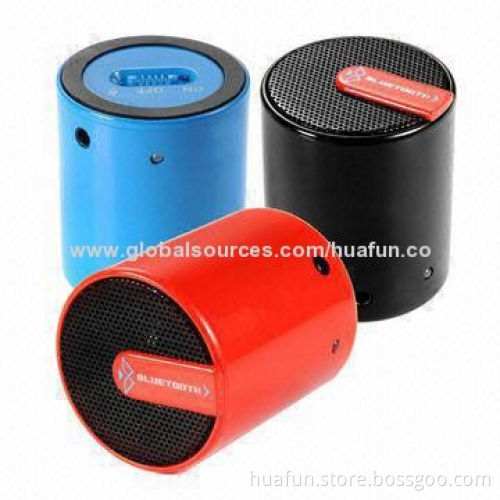 Rubber-finished Bluetooth Speakers with Li-ion Battery, Portable, 2.2W Loudspeaker/Long Battery Play